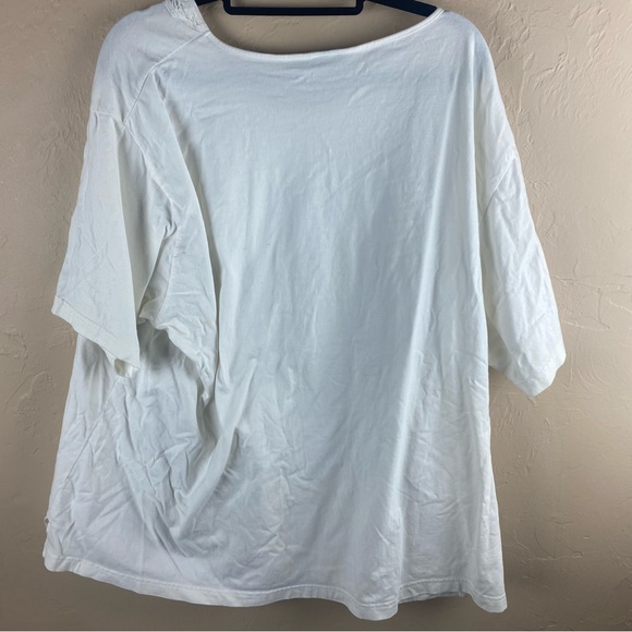 Copper Canyon White T-Shirt Cotton Crochet 5X - Picture 5 of 10